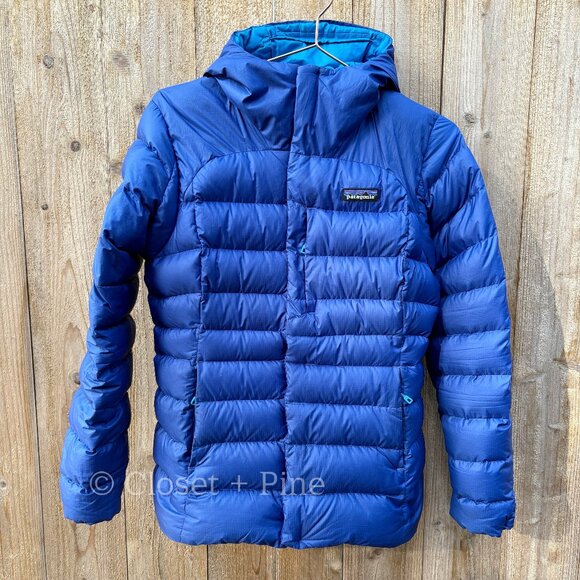 Patagonia Hi-Loft Down Hoody Jacket Cobalt‎ Blue Size XS Puffer Hooded 600 Fill - Picture 3 of 16